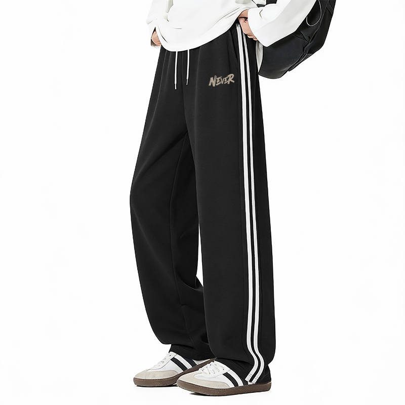 Tonlion Casual Pants Unisex Moderate Straight Fit Pants