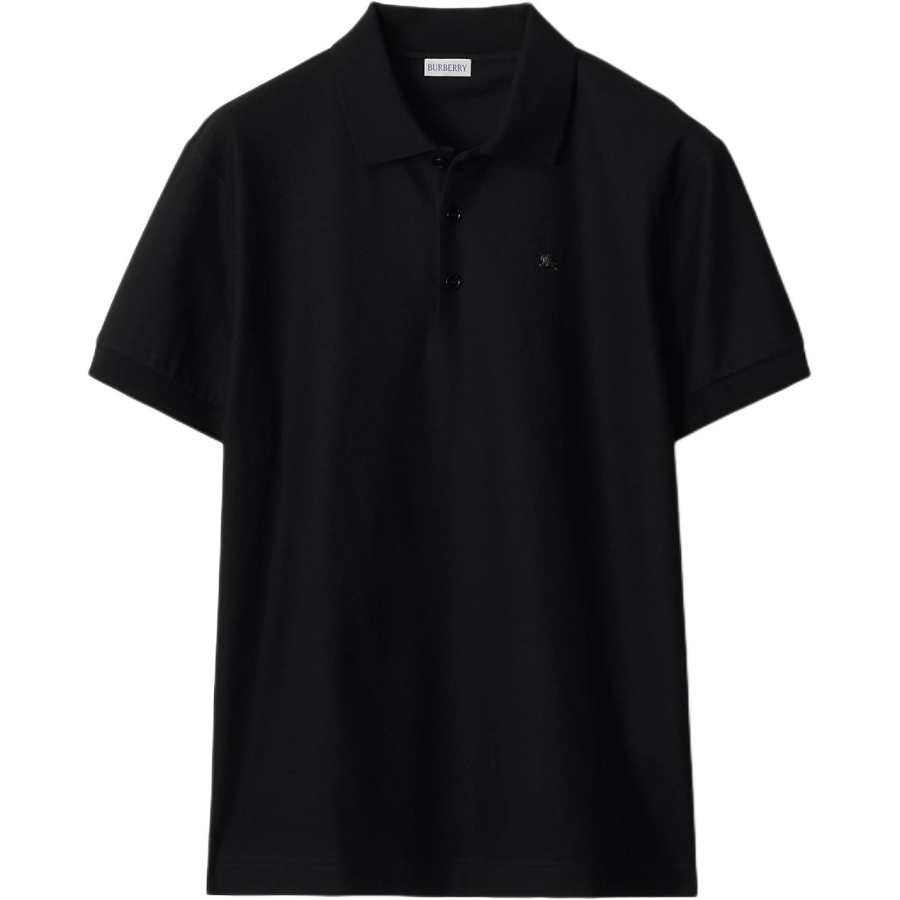 Burberry Polo Shirts Men's Black Polo Collar Moderate Straight Fit