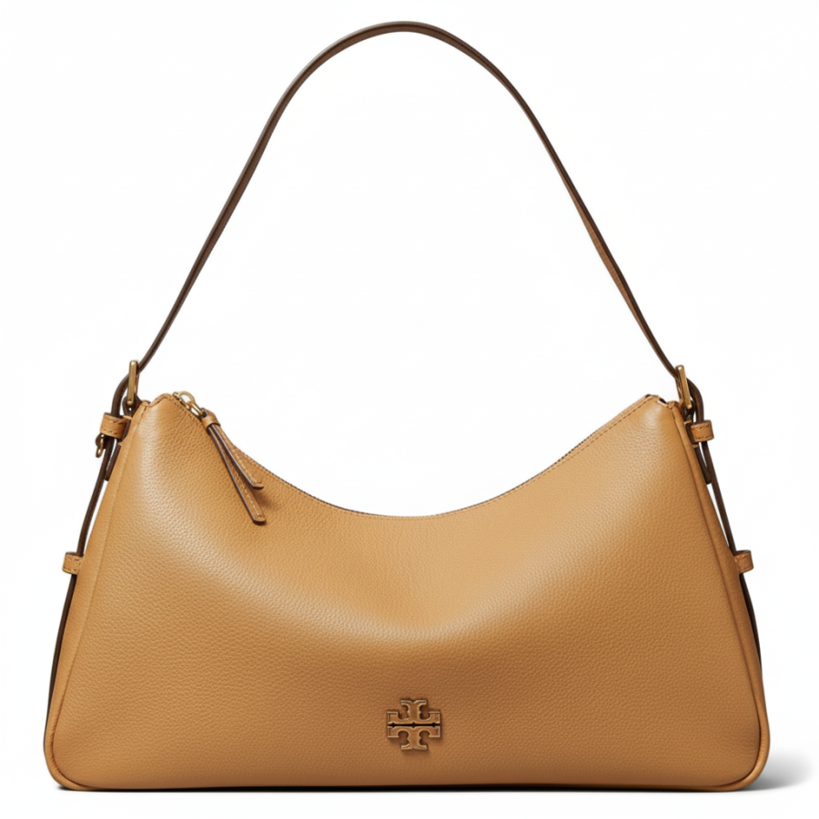 TORY BURCH Thea Pebbled Leather Shoulder Bag Women's Yellow
