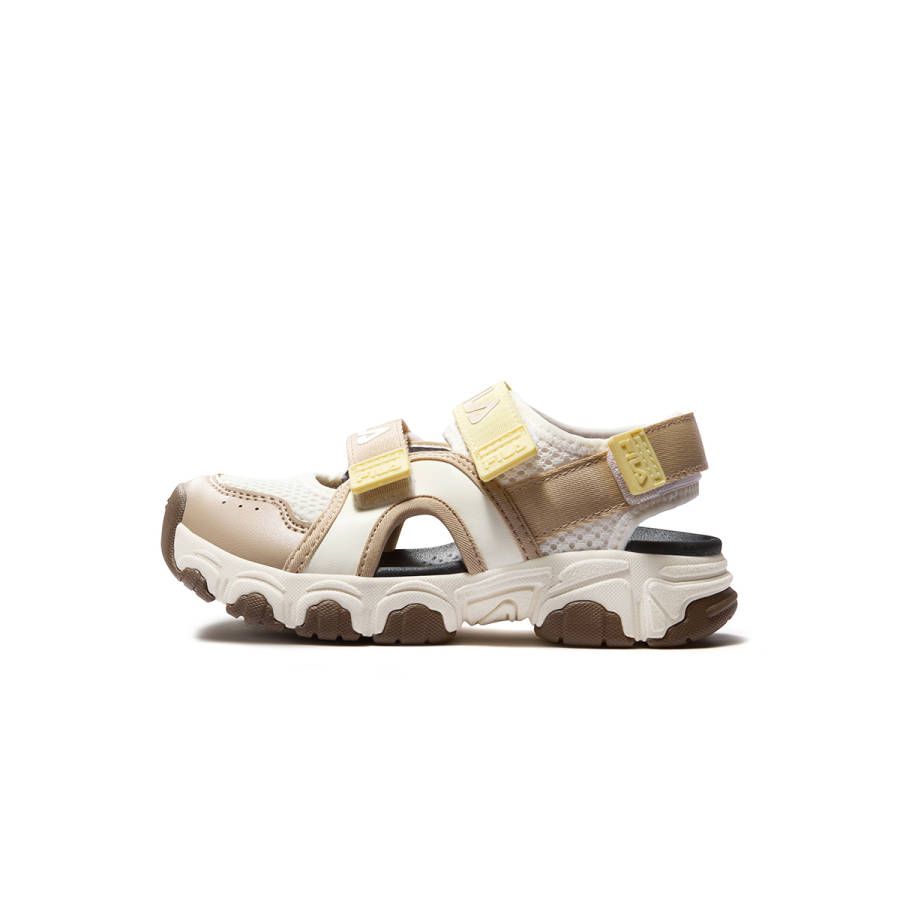 FILA KIDS SEASON FSW Synthetic Leather, Textile Breathable Children's Sandals Milk White/Sesame Brown Kids'