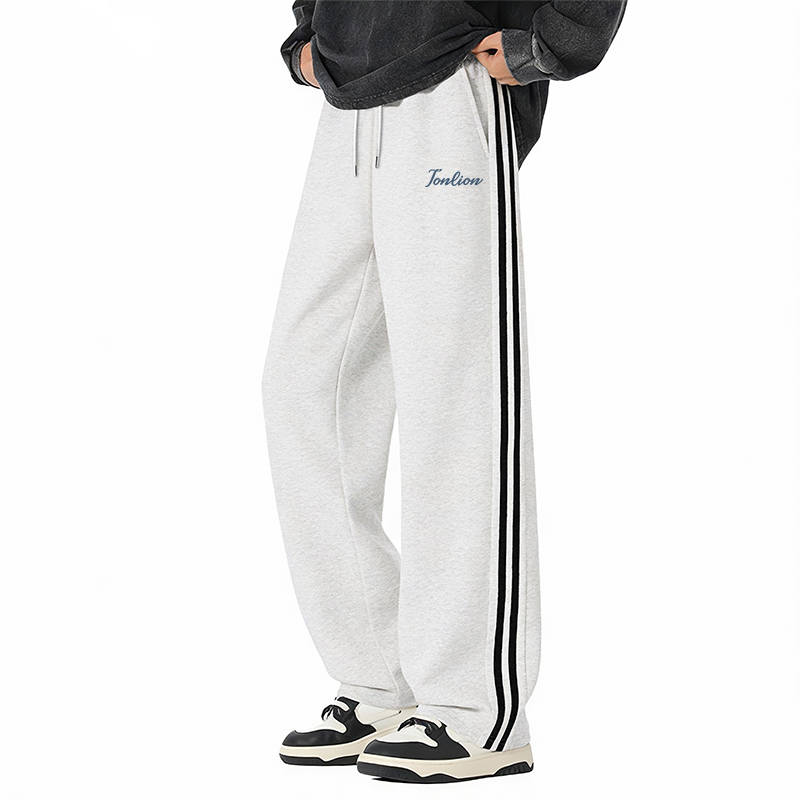Tonlion Casual Pants Unisex Moderate Straight Fit Pants