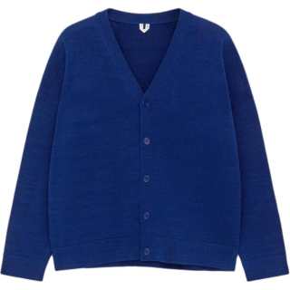 ARKET Knitwear Men's Dark Blue V Neck Moderate Cardigan