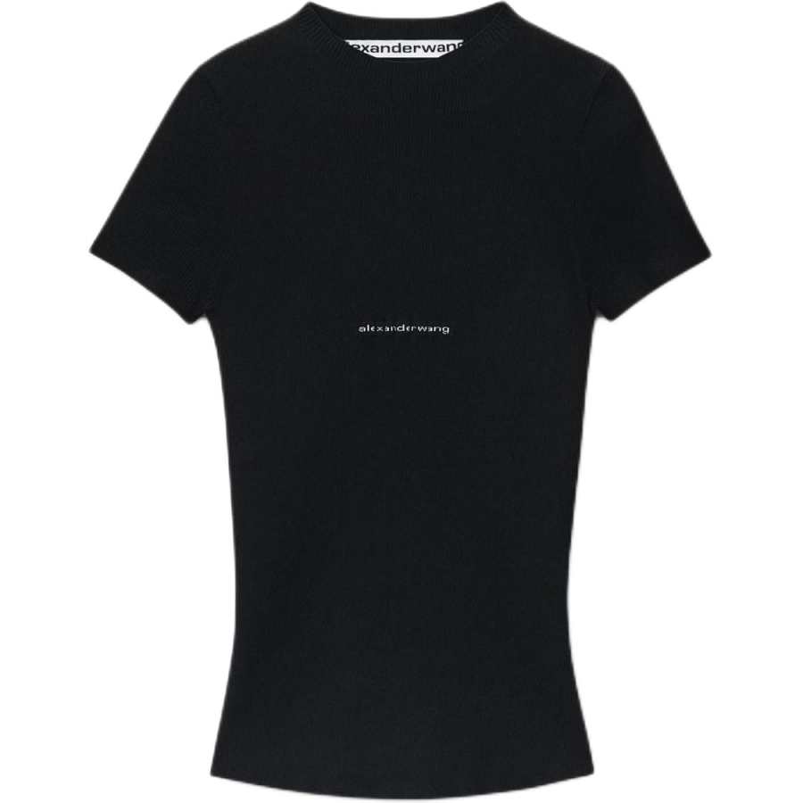Alexander Wang Alexander Wang ribbed short-sleeve top
