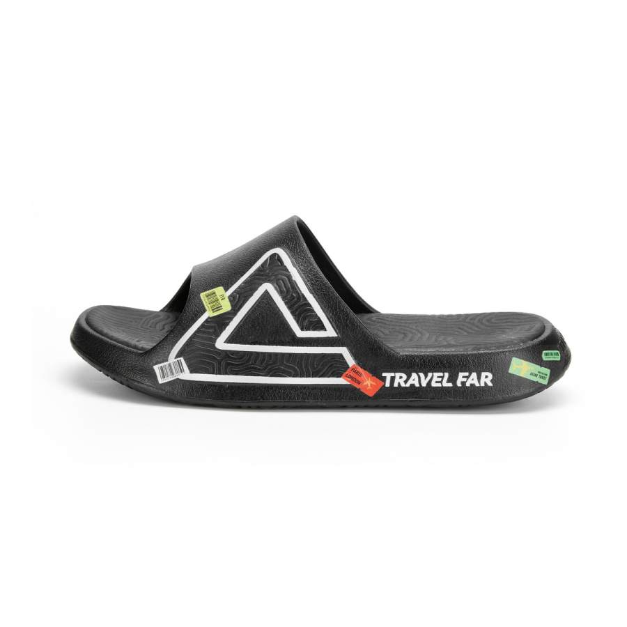 PEAK Tai Ji1.0 EVA Graffiti Slip Resistant Abrasion Resistant Odor Resistant Slide Slippers Men's Dark Nighttime