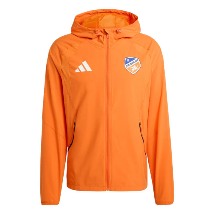 Adidas Adidas Jackets Men's Orange/White Hooded Non Detachable Moderate Other