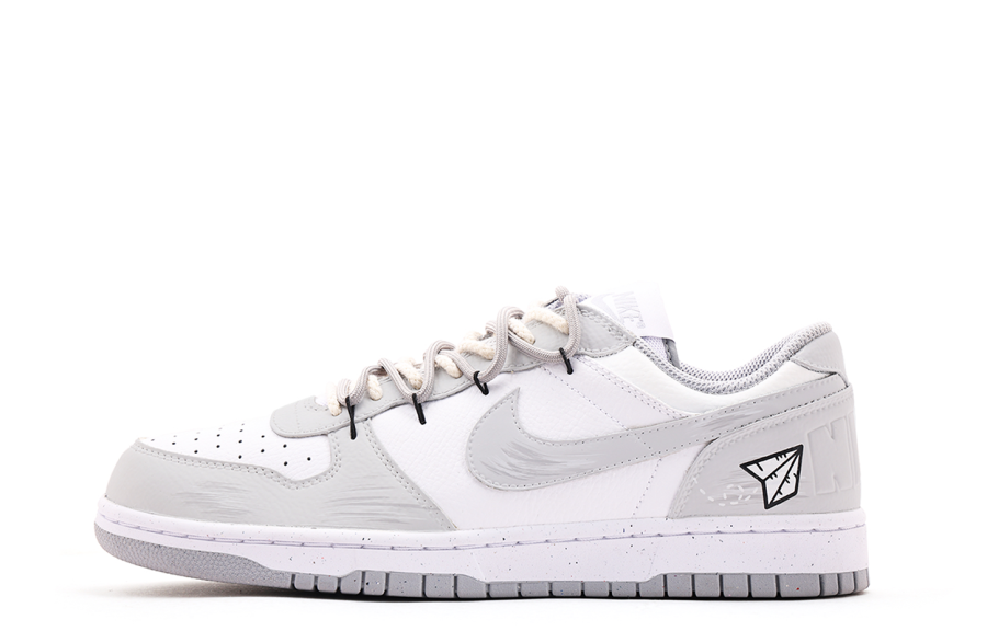 Nike Nike Big Coverage Abrasion Resistant Slip Resistant Low top Skateboard Shoes Unisex Gray White