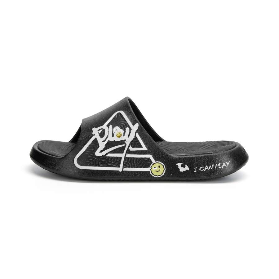PEAK Statistic Sandals Slip Resistant Abrasion Resistant Cushioning Slide Slippers Men's Black Yellow White