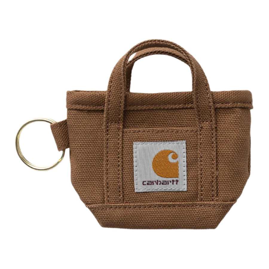 Carhartt WIP Cotton Keychain Bag Accessory Mini Unisex Brown
