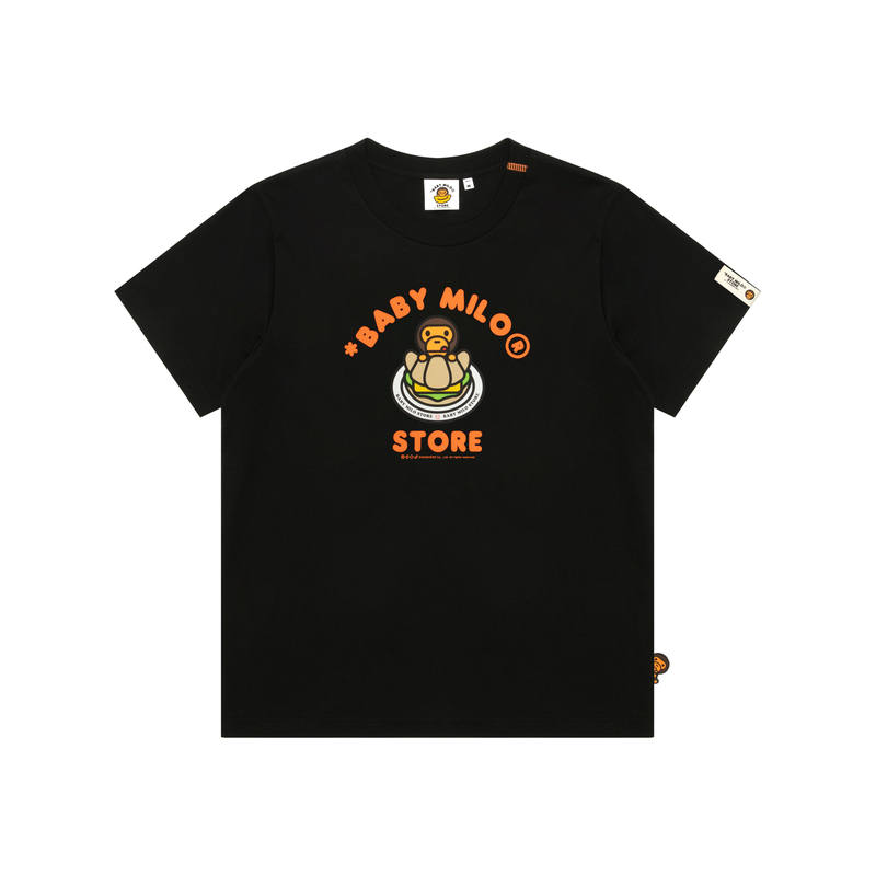 Aape MILO® STORE T Shirts Women's Crew Neck Moderate Straight Fit