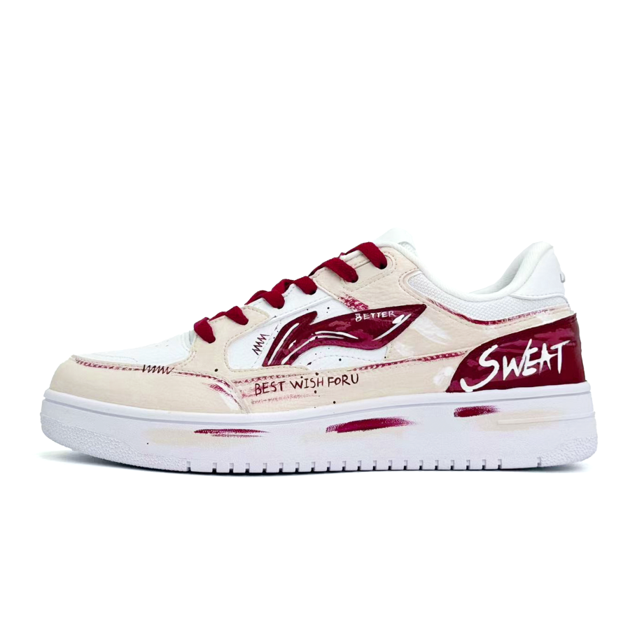 Li-Ning Li Ning Tianji As You Wish Low top Skateboard Shoes Unisex Red White New