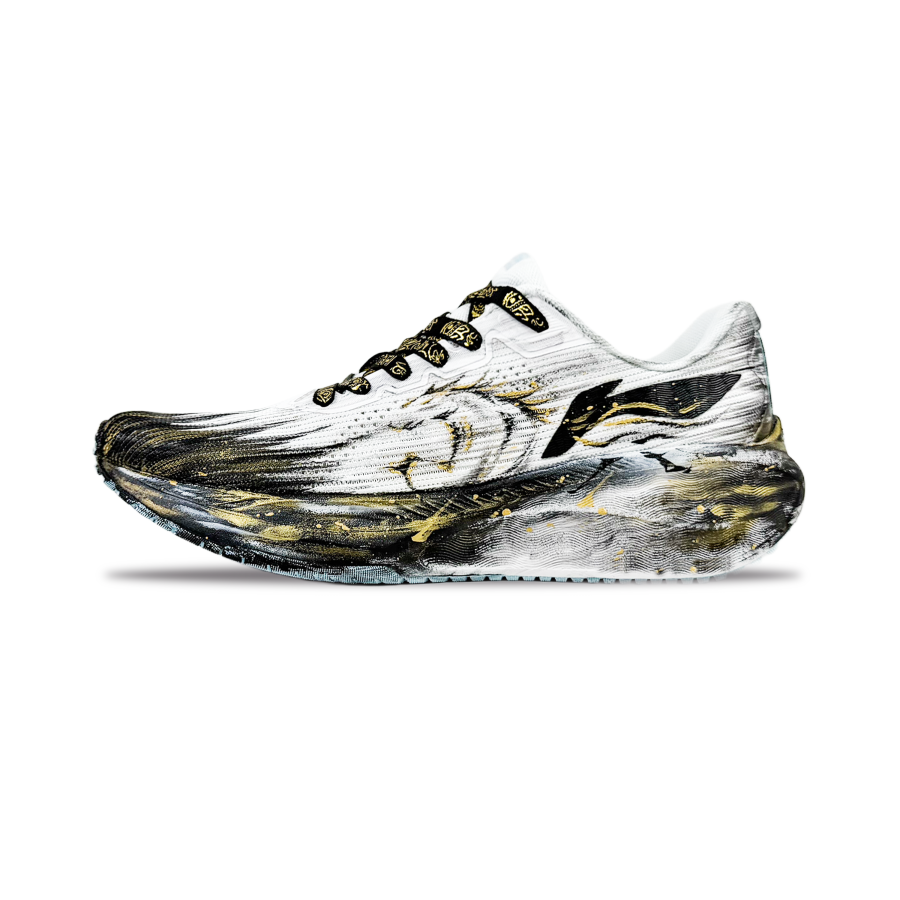 Li-Ning Li Ning Version 2.0 Cushioning Abrasion Resistant Low top Casual Running Shoes Men's Shadow Gold