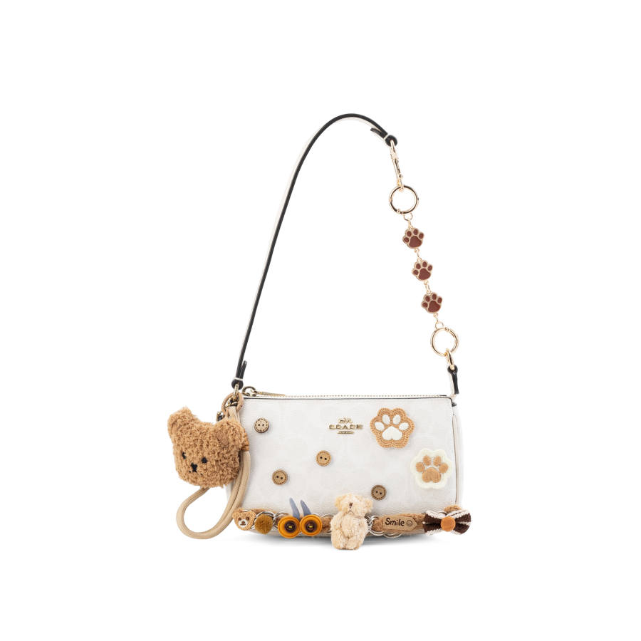COACH Nolita Artificial Leather Handbag Small Women's White