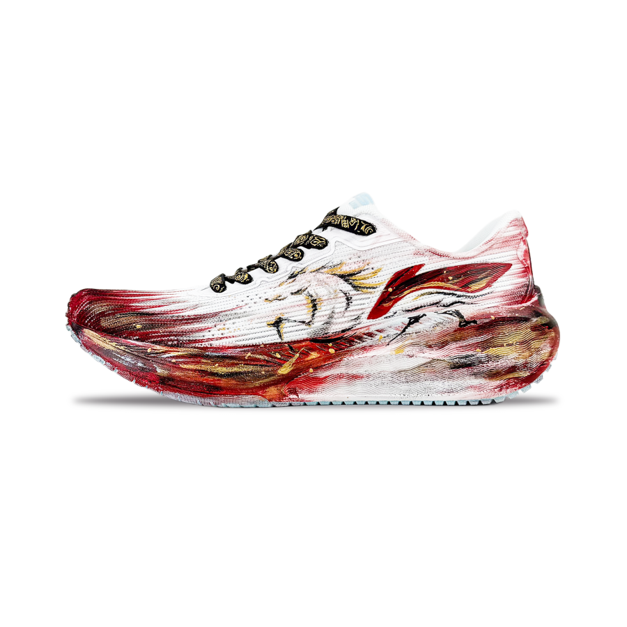 Li-Ning Li Ning Version 2.0 Cushioning Abrasion Resistant Low top Casual Running Shoes Men's Crimson Gold