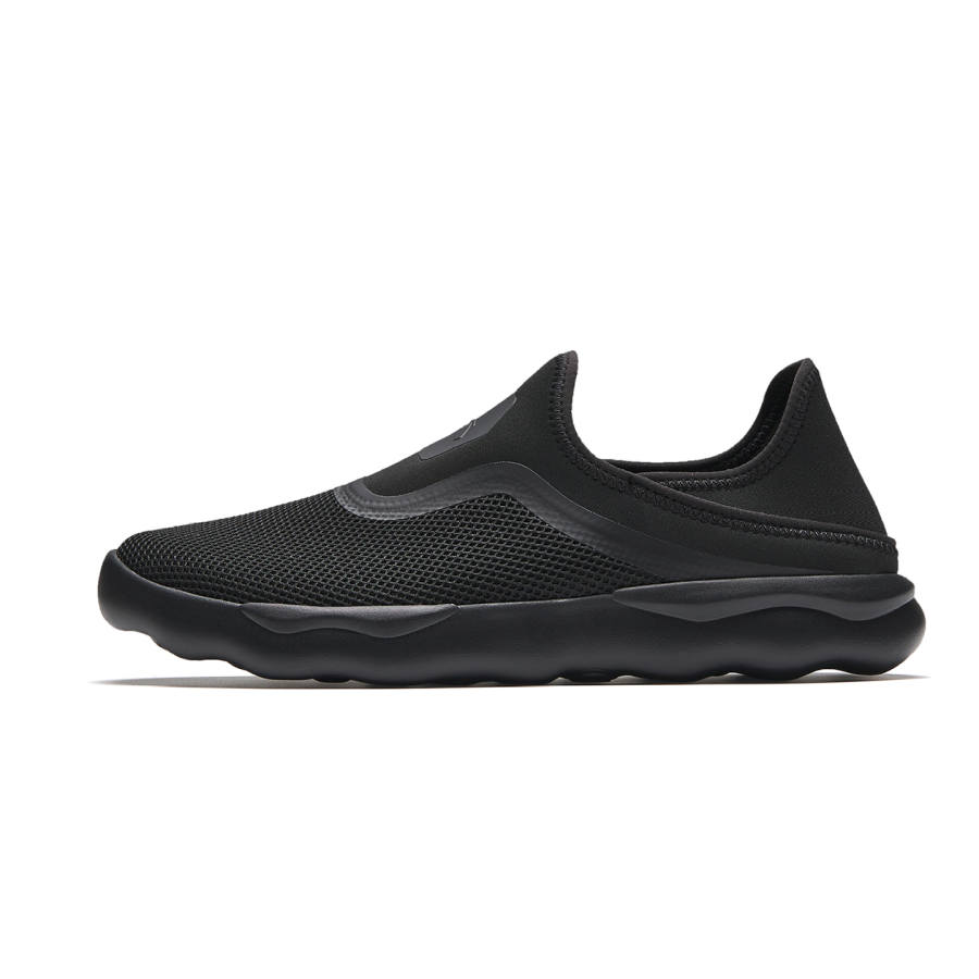 ANTA Anta Textile, Rubber Low top Training Shoes Men's Basic Black