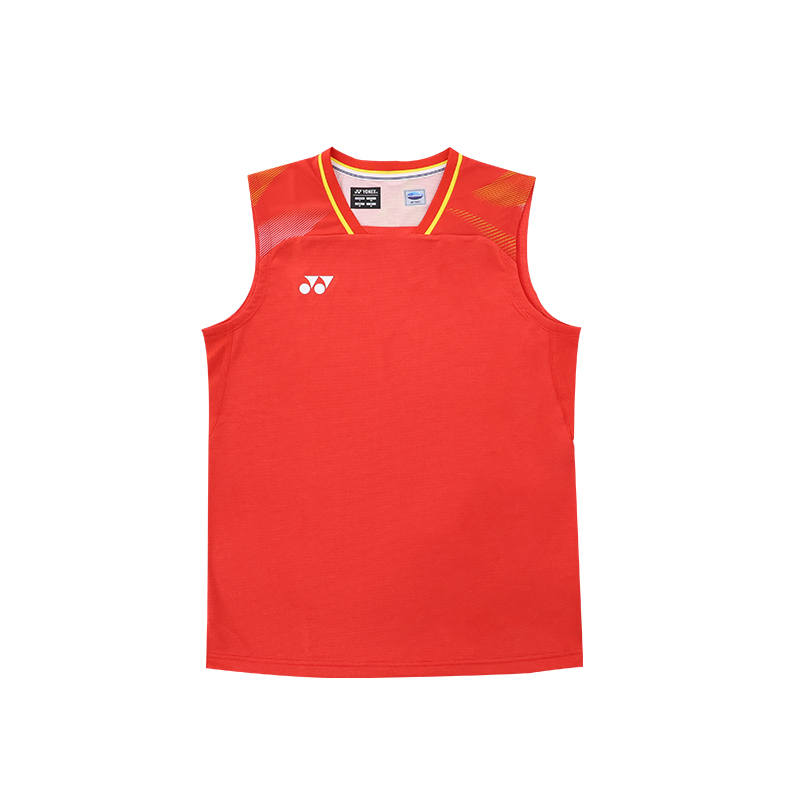 YONEX Tank Tops Men's 212 Bright Red V Neck Thin Straight Fit
