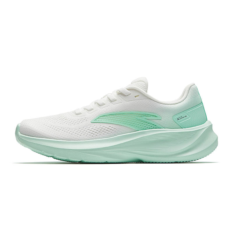 Anta Wander 3 Cushioning Rebound Lightweight Breathable Running Shoes Women's Papyrus White/Lingbo Green