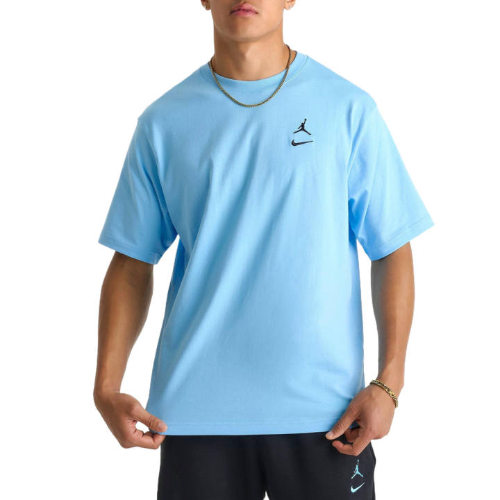 Jordan Jordan Brooklyn T Shirts Men's Blue/Black Crew Neck Moderate