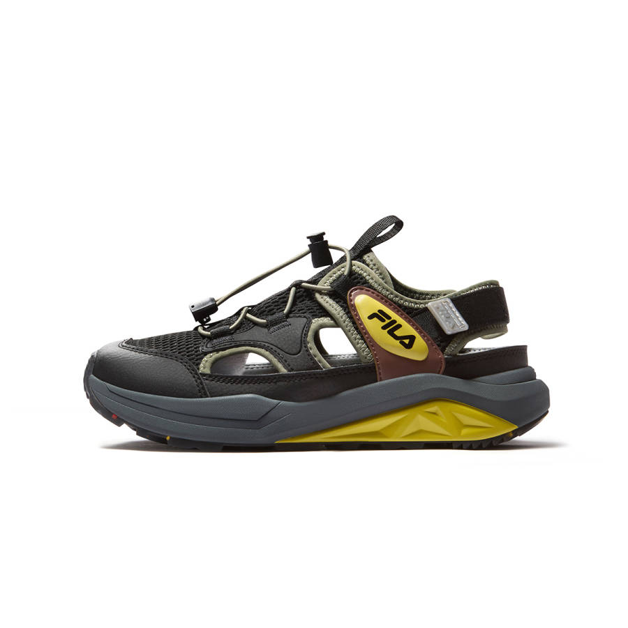 FILA KIDS SEASON FSW Synthetic Leather, Textile Children's Sandals Black/Vetiver Grass Green Kids'