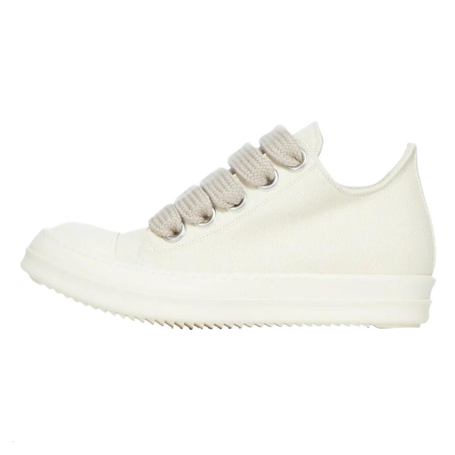 Rick Owens DRKSHDW Temple Jumbolace Low top Canvas Shoes 3.5cm Women's Milk