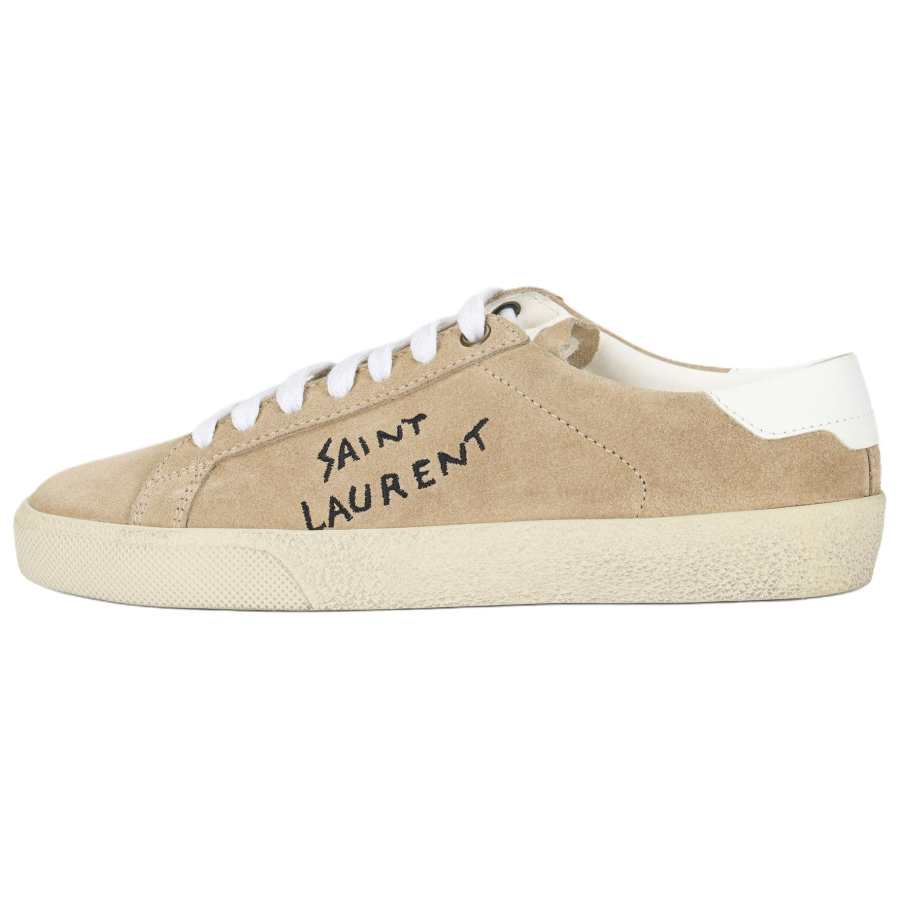 SAINT LAURENT Court Classic Suede Low top Skateboard Shoes Women's Brown