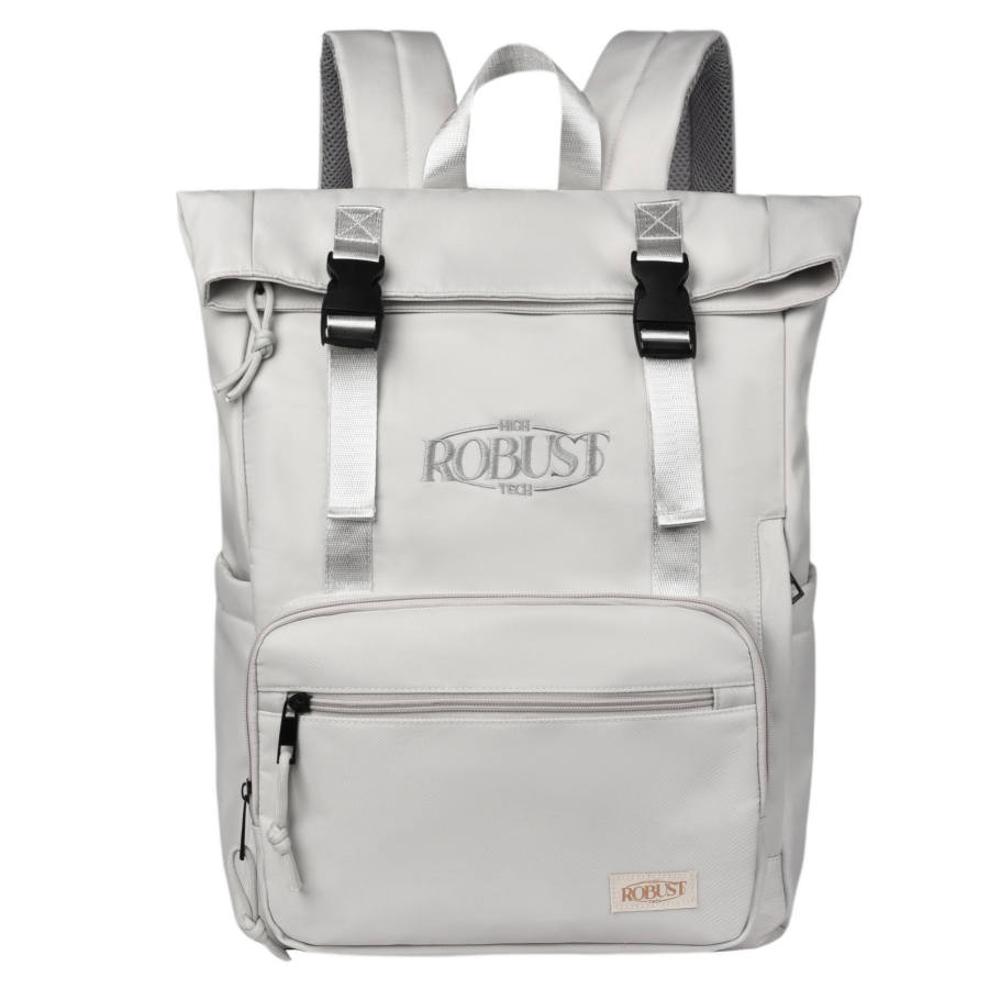 Semir Semir Nylon Backpack Unisex Gray White