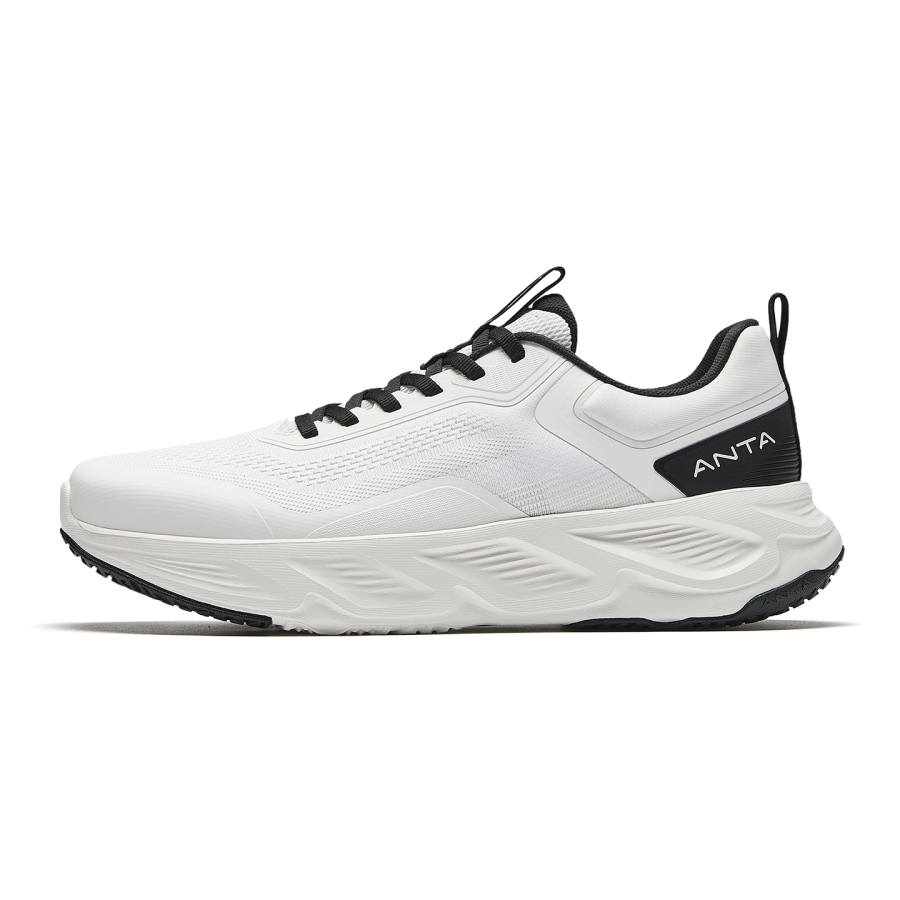 ANTA Anta Textile, Rubber Low top Training Shoes Men's White Black