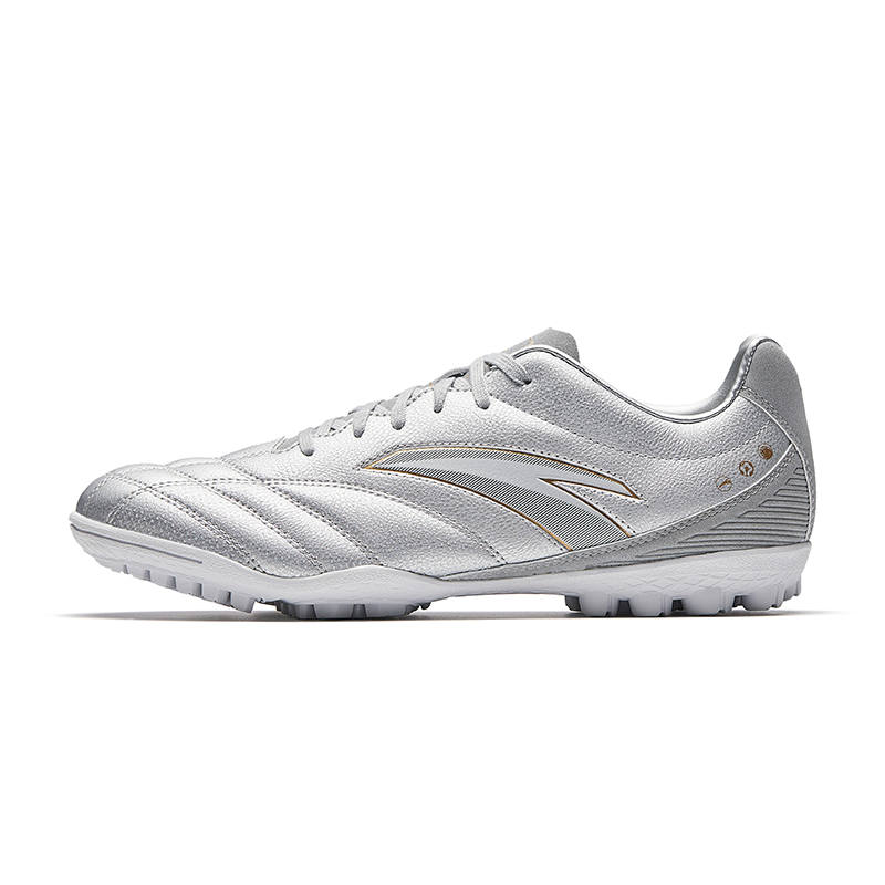 Anta Synthetic Leather Soccer Shoes Men's Metal Titanium