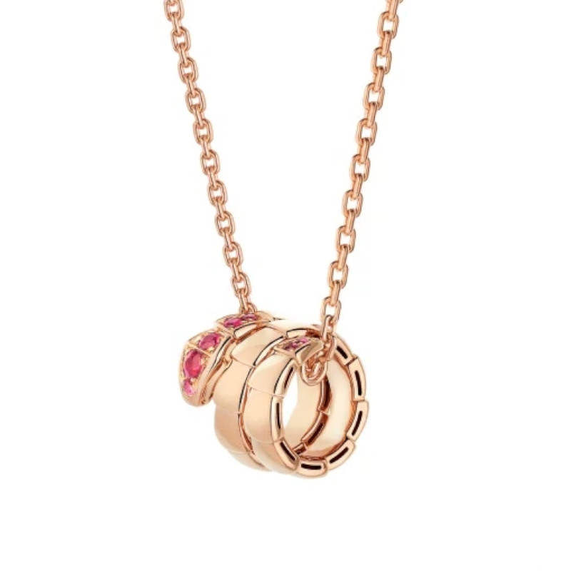 BVLGARI Serpenti Series Inlaid Necklaces Unisex