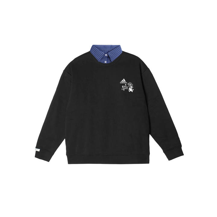 Adidas Adidas LABEL Sun Hat YMK Individual Print Comfortable Minimalist Style Classic Pullover Fleece Lined Sweatshirt Unisex