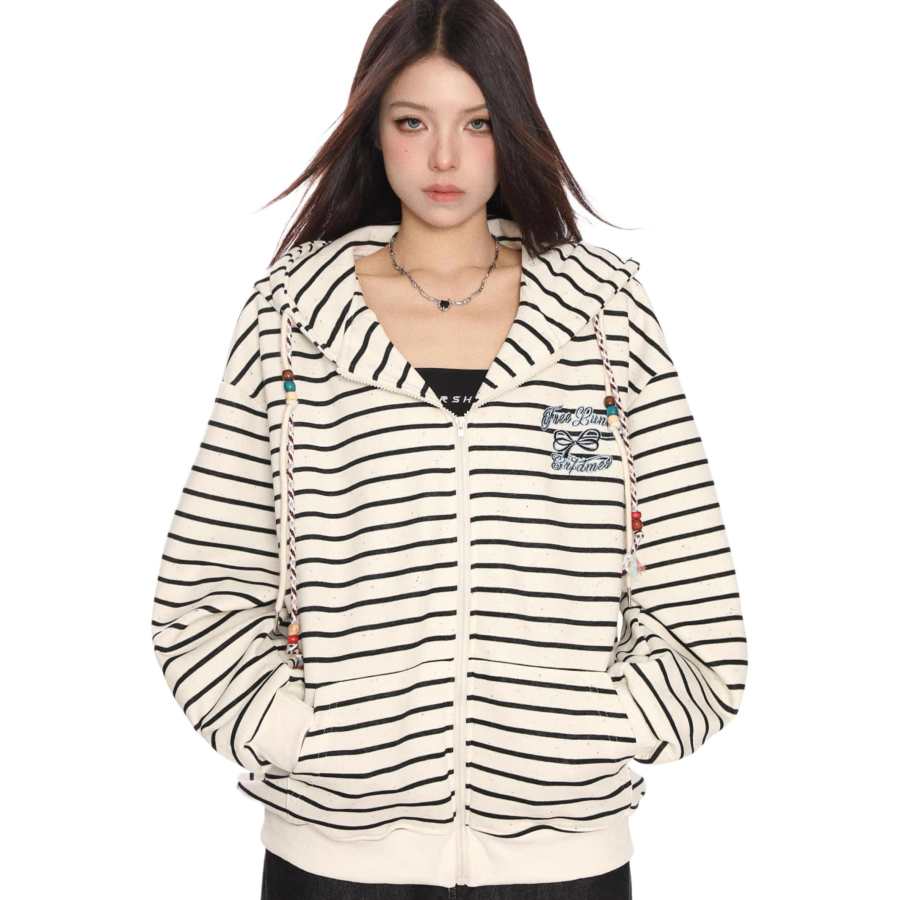 Cotton Gene Sweatshirts Women's Hooded Thin Cardigan