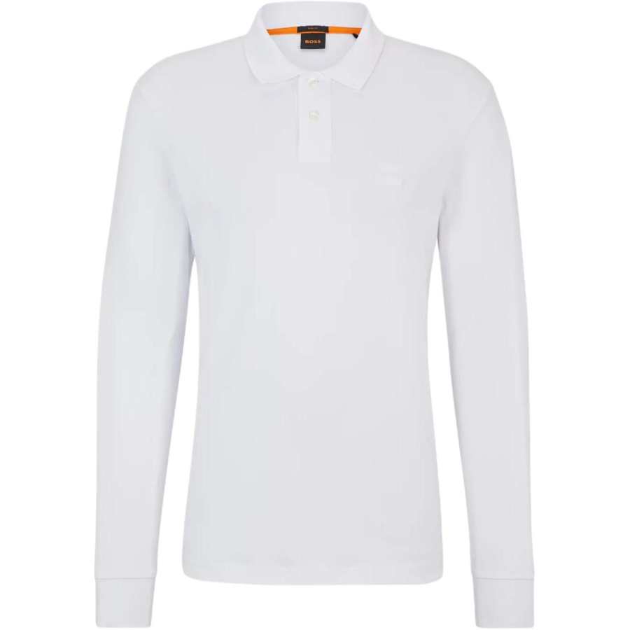 HUGO BOSS Stretch Cotton Polo Shirt With Logo Patch Polo Shirt Men's White