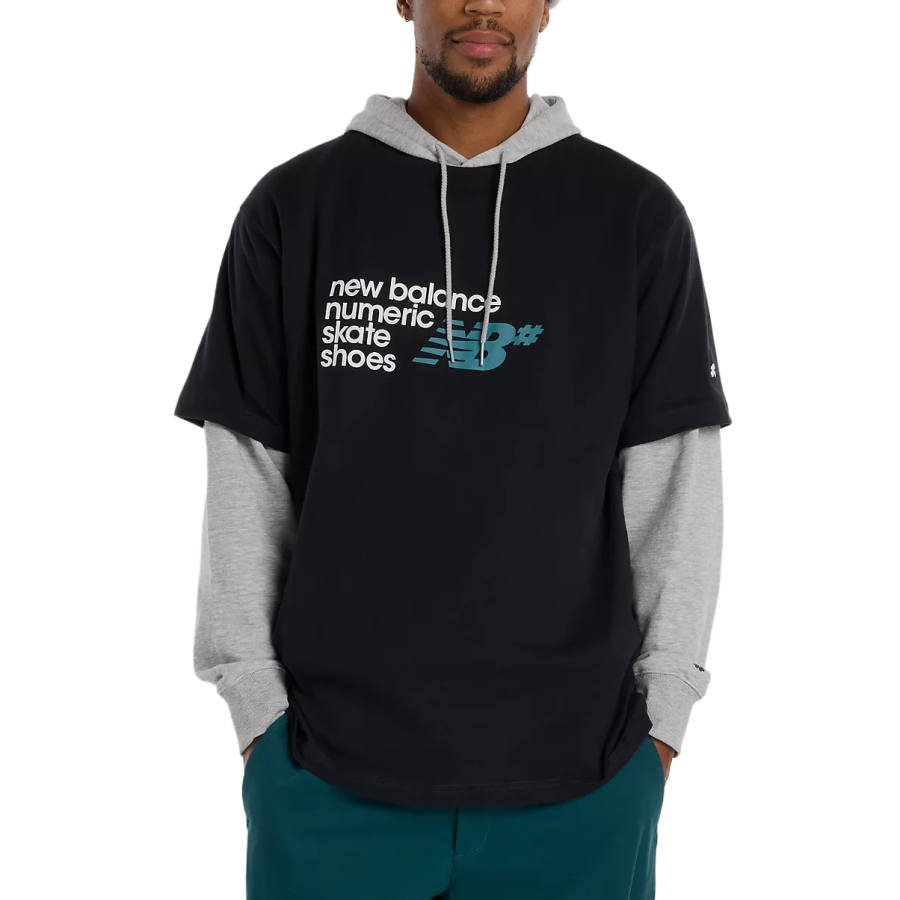 New Balance New Balance T Shirts Men's Black Crew Neck Moderate