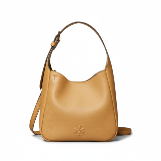 TORY BURCH Thea Adjustable Strap Brand Logo Embossed Design Handbag Small Women's Tiramisu