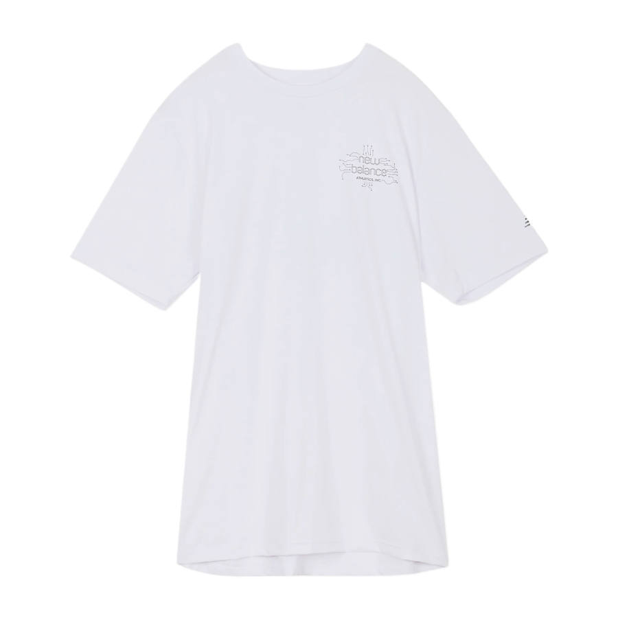 New Balance New Balance T Shirts Men's White Crew Neck Moderate