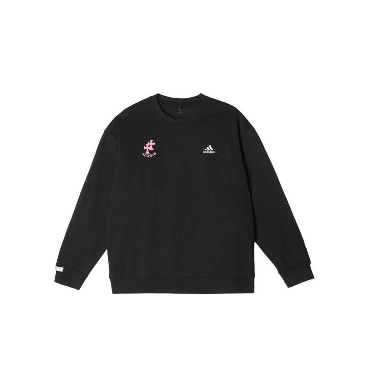 Adidas Adidas LABEL Sweatshirts Unisex Black Crew Neck Moderate Regular
