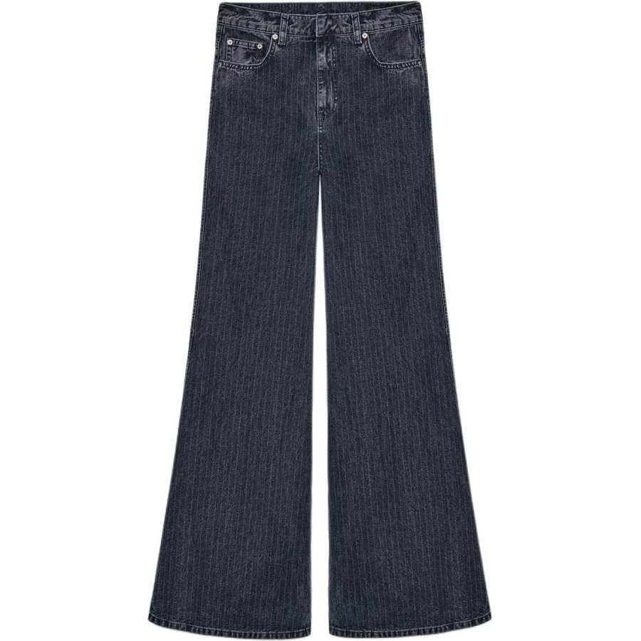 ZARA ZW Jeans Women's Sea Blue Moderate Flared Pants