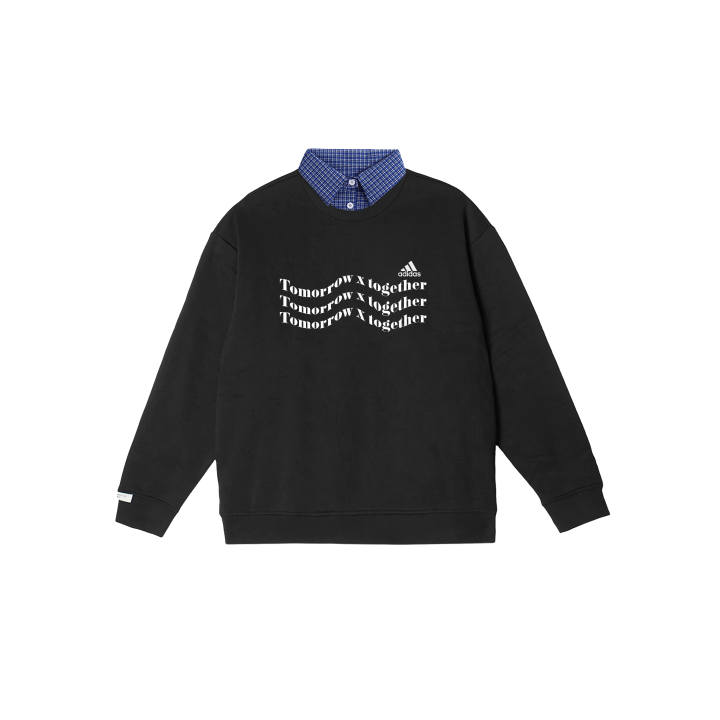 Adidas Adidas LABEL Sweatshirts Unisex Black Lapel Moderate Regular