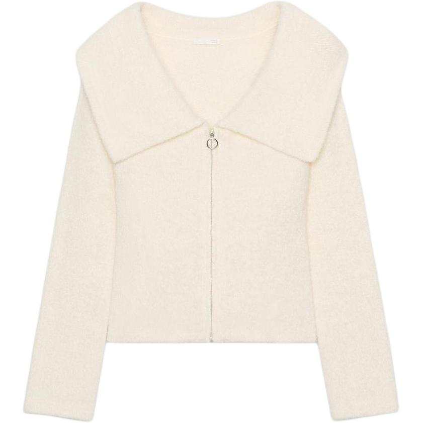 ZARA Sweaters Women's White V Neck Moderate Cardigan