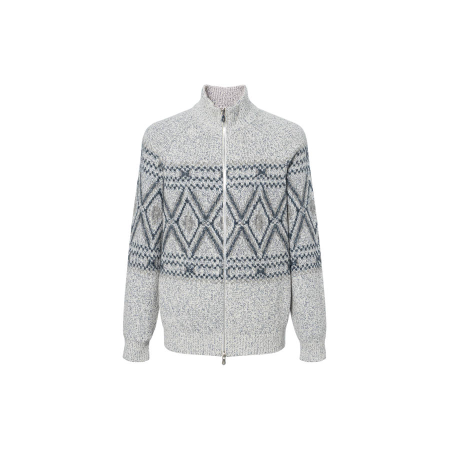 Brunello Cucinelli Brunello Cucinelli patterned-intarsia cardigan