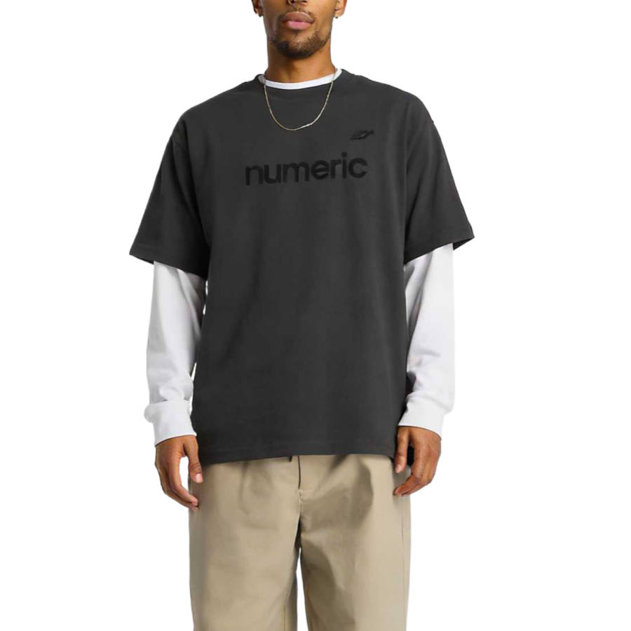 New Balance New Balance T Shirts Men's Black Crew Neck Moderate