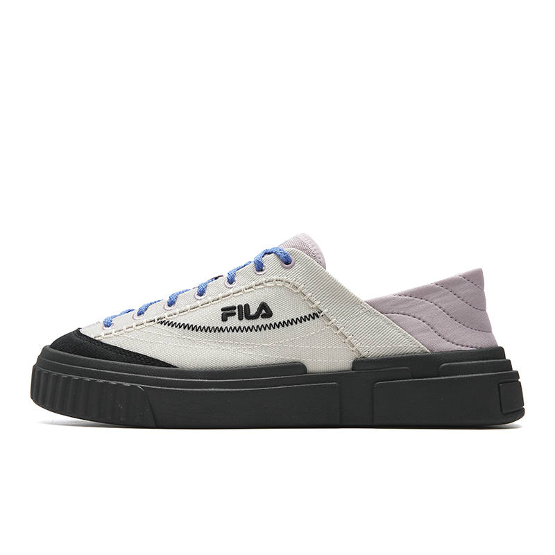 FILA MILANO Breathable Lightweight Low top Canvas Shoes Women's Streptopelia Yellow/Light Purple