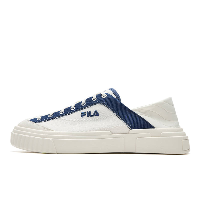 FILA LOOP 1+ Breathable Lightweight Low top Canvas Shoes Men's White Blue