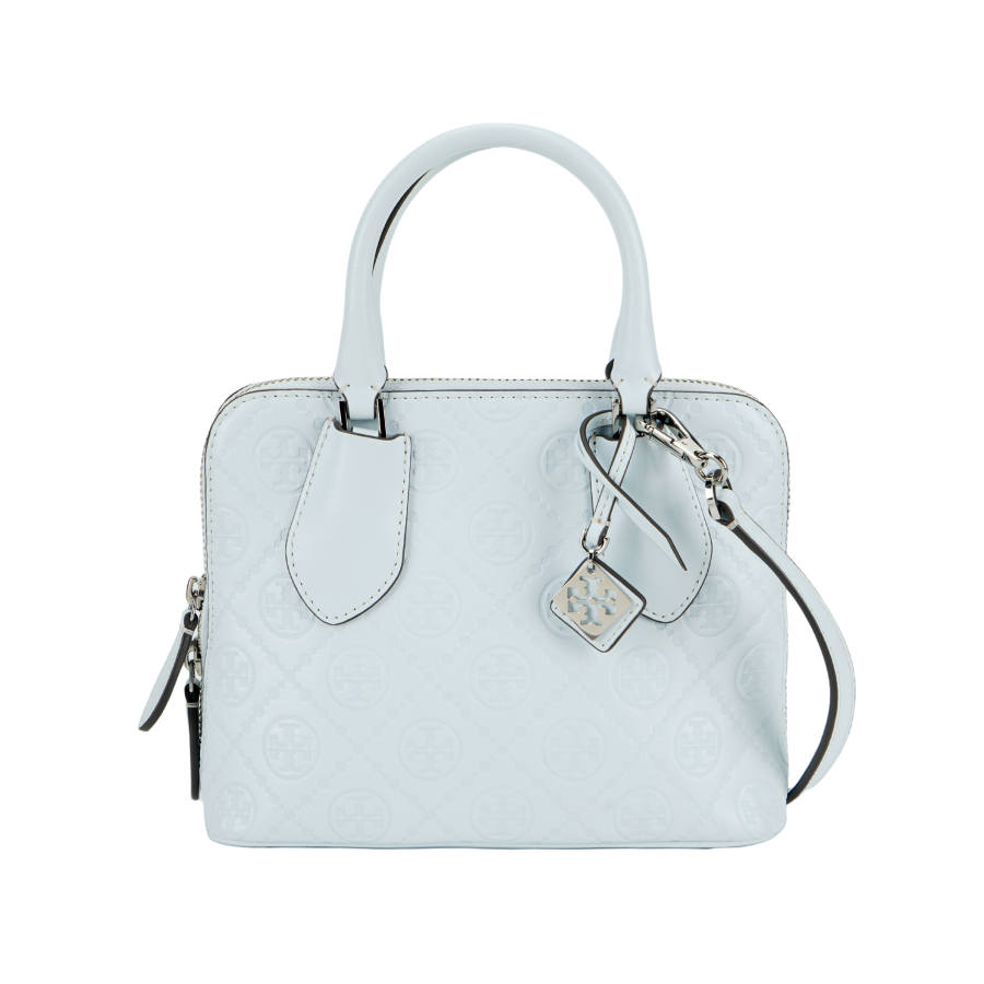 TORY BURCH T Monogram Leather Shoulder Bag, Crossbody Bag, Handbag Mini Women's Ice Blue