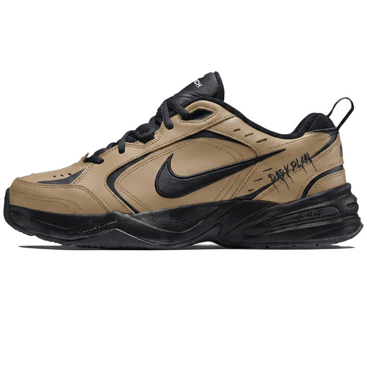 Nike Nike Air Monarch 4 Three Times Laboratory, Desert Iron Horse Abrasion Resistant Slip Resistant Low top Chunky Sneakers
