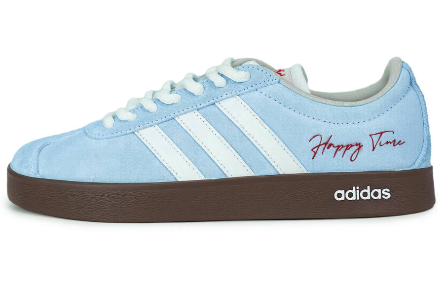 Adidas Adidas Vl Court Classic Slip Resistant Lightweight Low top German Army Trainers Unisex Pure Blue