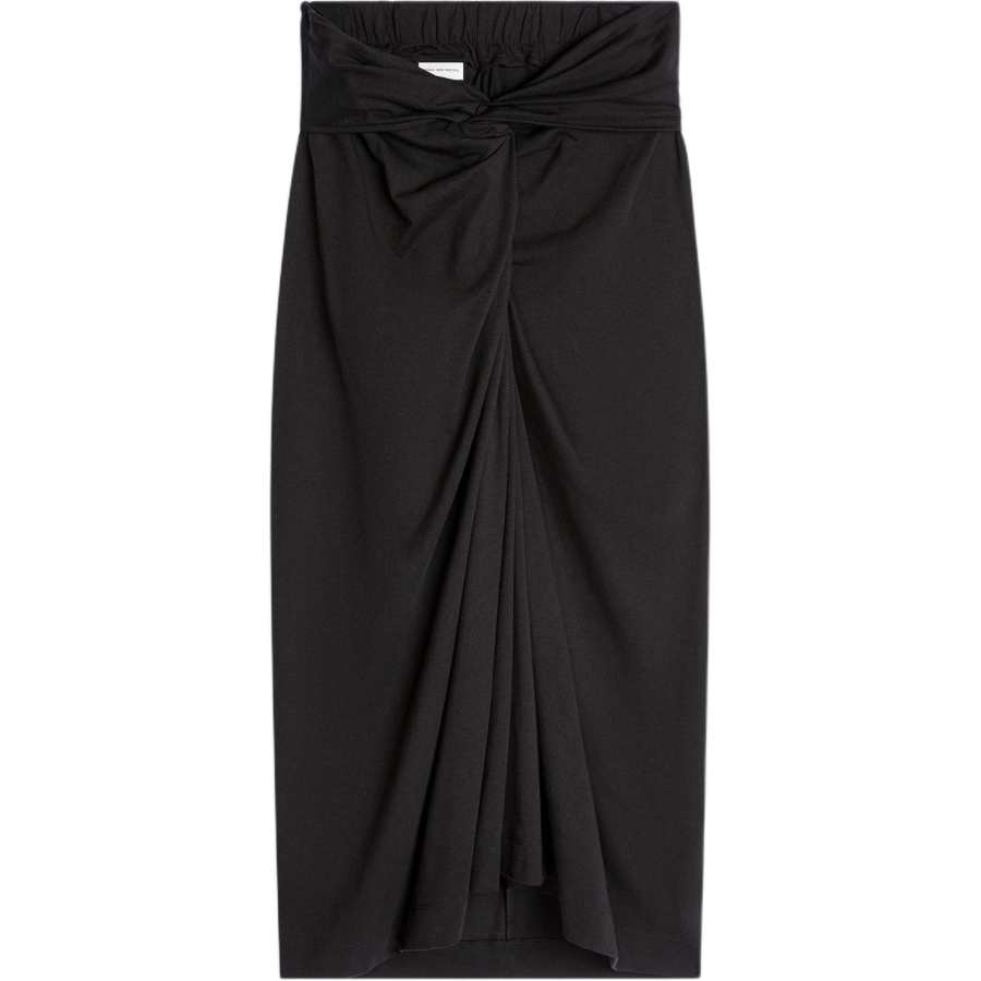 Dries Van Noten knotted jersey midi skirt