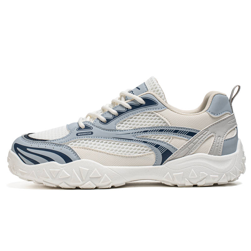 Warrior Low top Casual Shoes Men's Beige Gray Blue Gray
