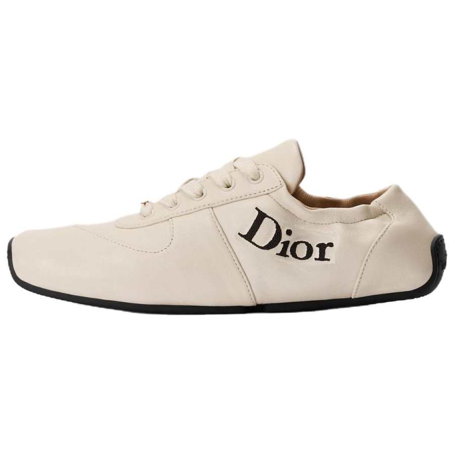 DIOR Coeur Sheepskin Low top Casual Shoes Women's Ecru