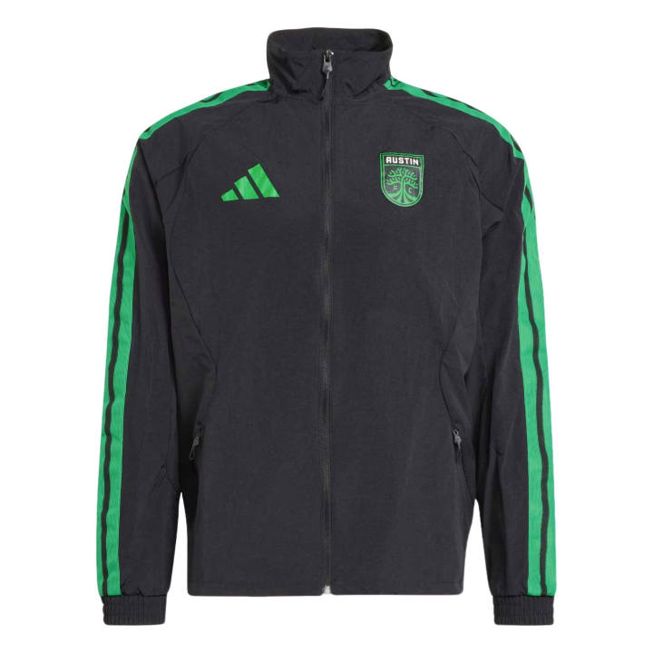 Adidas Adidas Jackets Men's Black/True Green Stand Collar Moderate Other