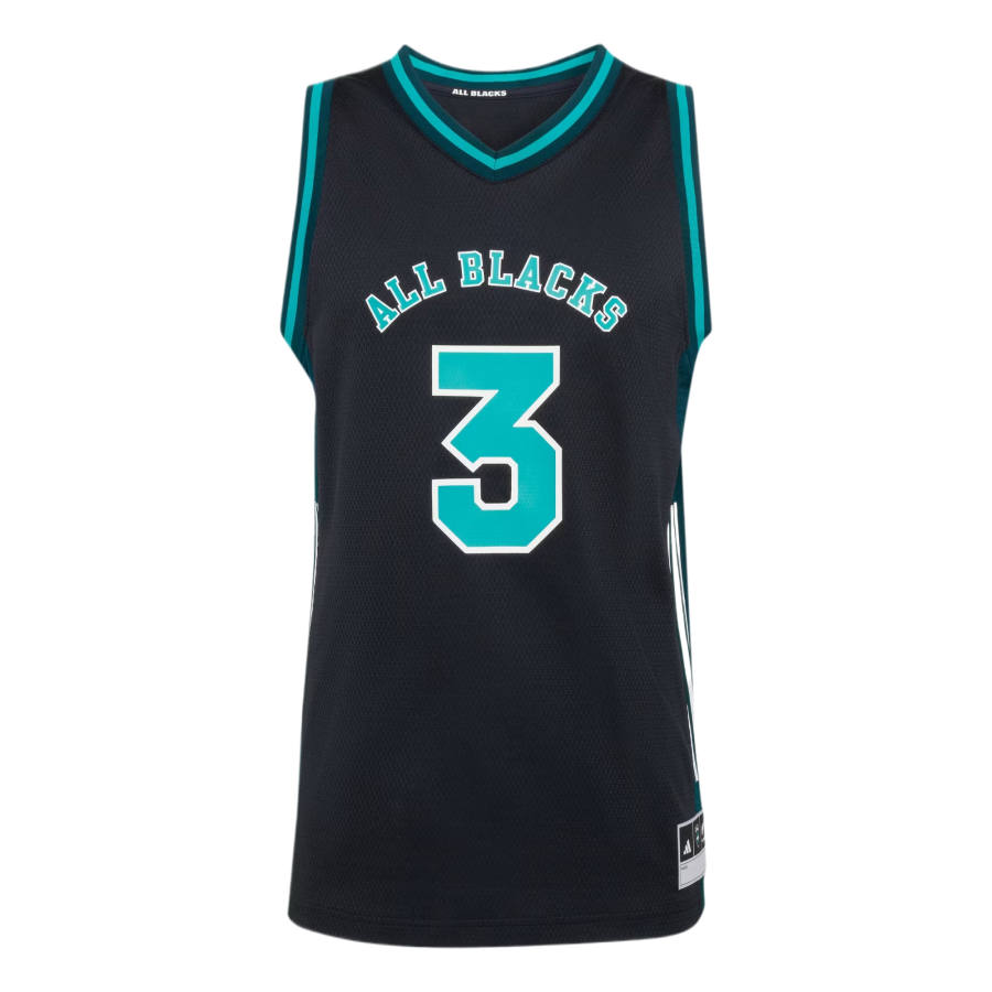 Adidas Adidas Basketball Jerseys Men's All Black/Aurora Ivy Green Moderate